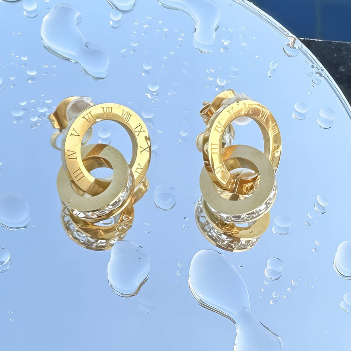 Prima Donna 18K Gold Plated Cubic Zirconia Earrings