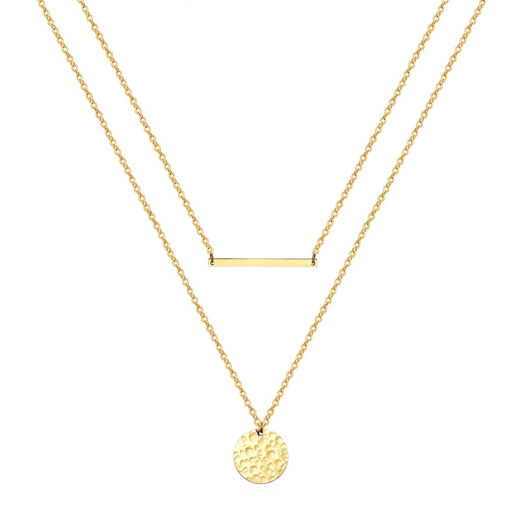 Gianna 18K Gold Plated Twin Necklace Set - Water-Resistant and Hypoallergenic | Sun-Kissed Collection