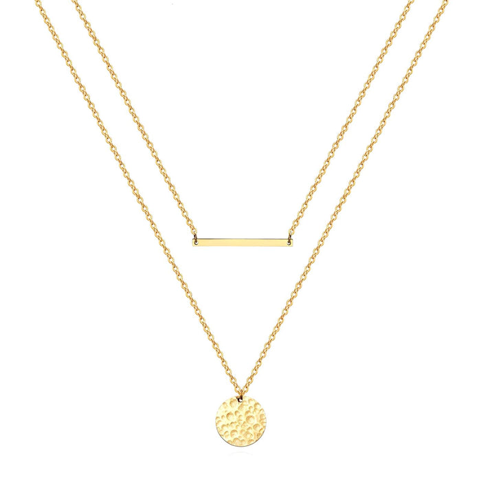 Gianna 18K Gold Plated Twin Necklace Set - Water-Resistant and Hypoallergenic | Sun-Kissed Collection