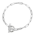 Josie Stainless Steel Paperclip Chain Bracelet worn on wrist — Waterproof, Hypoallergenic & Tarnish Free | Forever Amalfi Steel Range | Amalfi Lane