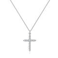 Faith Stainless Steel CZ Claw Set Cross Pendant Necklace - Waterproof, Hypoallergenic and Tarnish Free | Forever Amalfi Steel Range