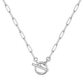 Josie Stainless Steel Paperclip Link Fob Chain Necklace | Waterproof, Hypoallergenic & Tarnish Free | Forever Amalfi Steel Range | Amalfi Lane Australia