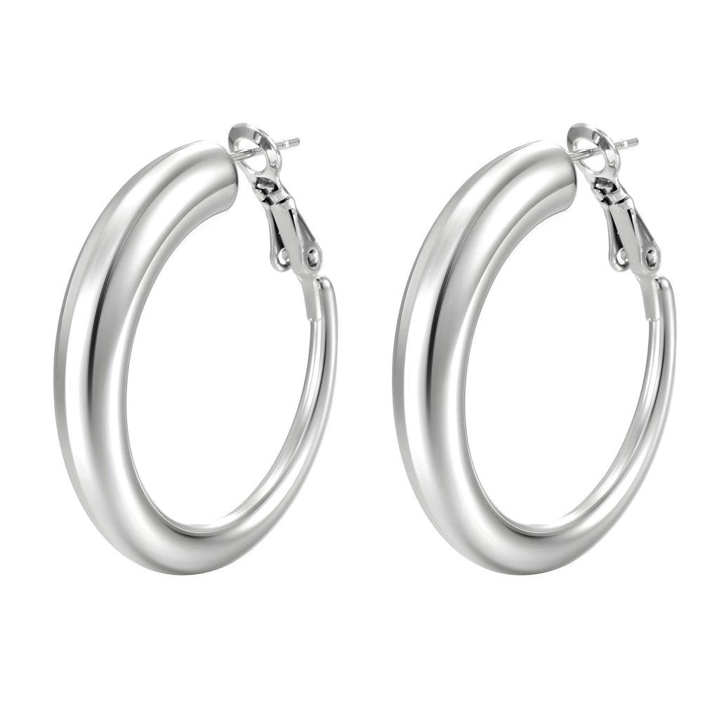 Laura 316L Stainless Steel Hoop Earrings - Waterproof, Hypoallergenic and Tarnish Free | Forever Amalfi Steel Range