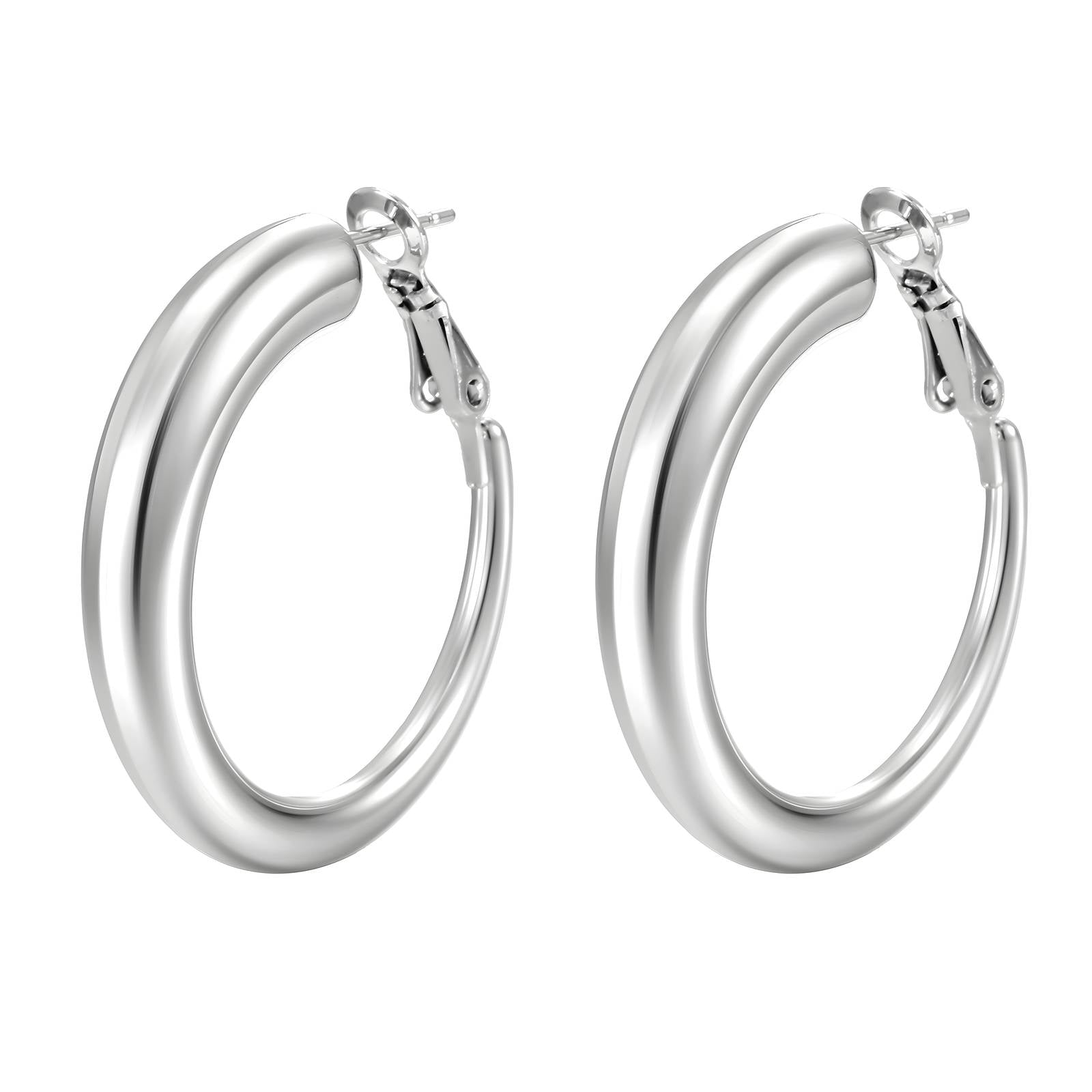 Laura 316L Stainless Steel Hoop Earrings - Waterproof, Hypoallergenic and Tarnish Free | Forever Amalfi Steel Range