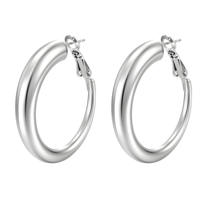 Laura 316L Stainless Steel Hoop Earrings - Waterproof, Hypoallergenic and Tarnish Free | Forever Amalfi Steel Range