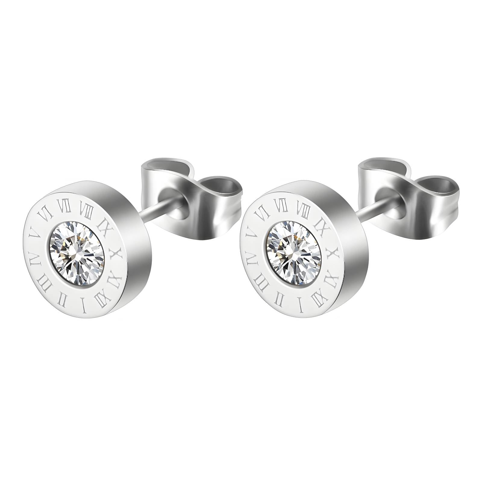 Lolita 316L Stainless Steel CZ Stud Earrings - Waterproof, Hypoallergenic and Tarnish Free | Forever Amalfi Steel Range