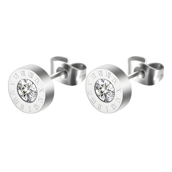 Lolita 316L Stainless Steel CZ Stud Earrings - Waterproof, Hypoallergenic and Tarnish Free | Forever Amalfi Steel Range
