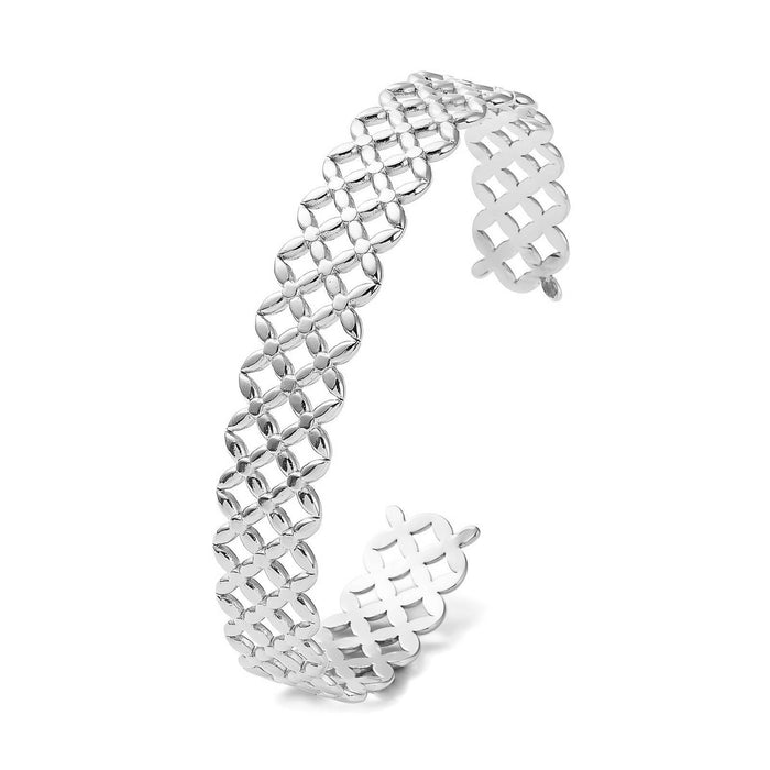 Aurelia Stainless Steel Mesh Cuff Bangle - Waterproof, Hypoallergenic and Tarnish Free | Forever Amalfi Steel Range
