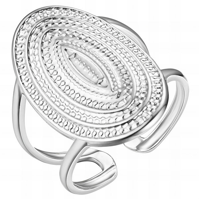 Juliet 316L Stainless Steel Adjustable Ring Tribal Design - Waterproof, Hypoallergenic and Tarnish Free | Forever Amalfi Steel Range