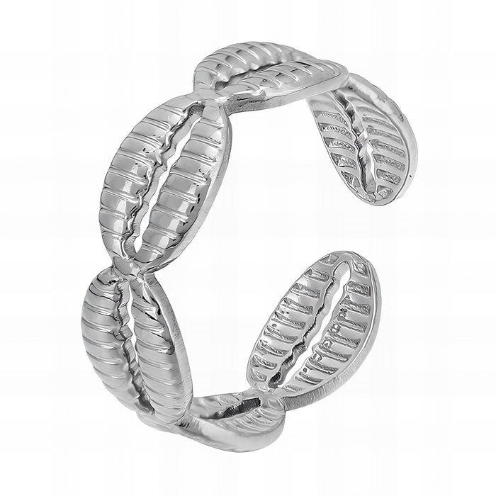 Valeria 316L Stainless Steel Adjustable Ring - Waterproof, Hypoallergenic and Tarnish Free | Forever Amalfi Steel Range