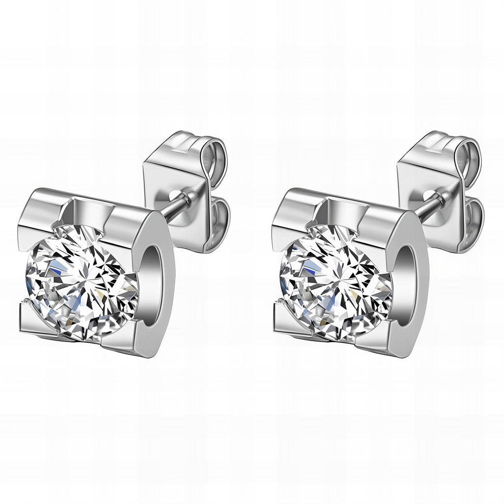 Susanna 316L Stainless Steel CZ Stud Earrings - Waterproof, Hypoallergenic and Tarnish Free | Forever Amalfi Steel Range