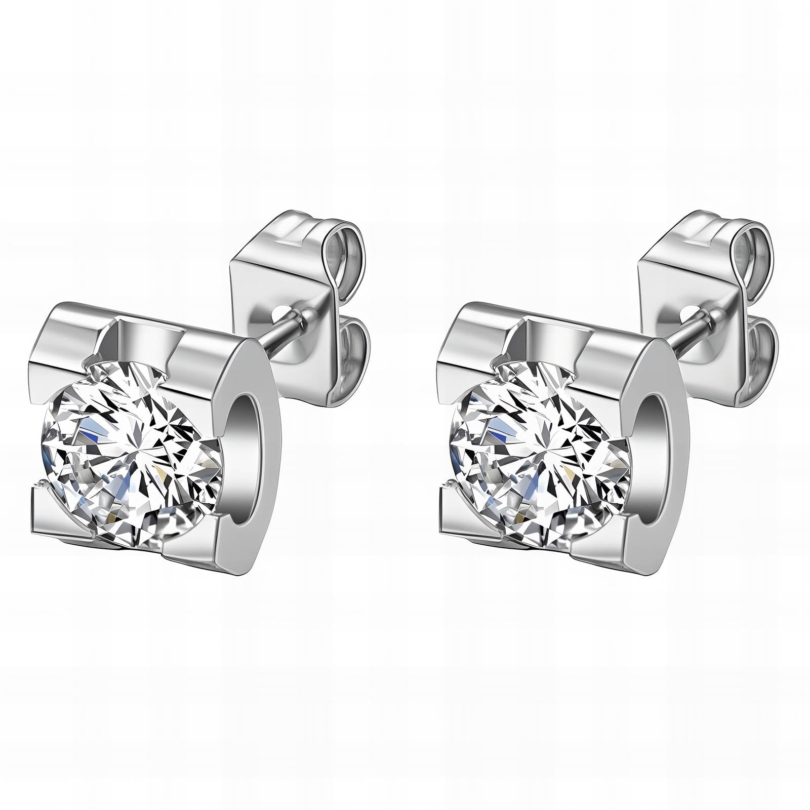 Susanna 316L Stainless Steel CZ Stud Earrings - Waterproof, Hypoallergenic and Tarnish Free | Forever Amalfi Steel Range