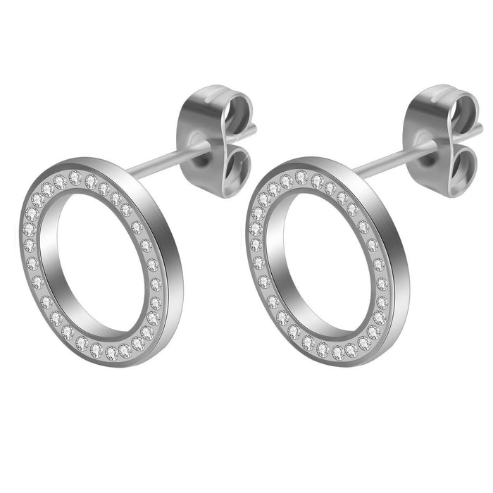 "Sofia 316L Stainless Steel Cubic Zirconia Stud Earrings — waterproof, hypoallergenic Australian jewellery from Amalfi Lane's Forever Amalfi Steel Range"