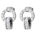 Prima Donna 316L Stainless Steel Cubic Zirconia Earrings - Waterproof, Hypoallergenic and Tarnish Free | Forever Amalfi Steel Range