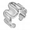 Amelia 316L Stainless Steel Adjustable Ring - Waterproof, Hypoallergenic and Tarnish Free | Forever Amalfi Steel Range
