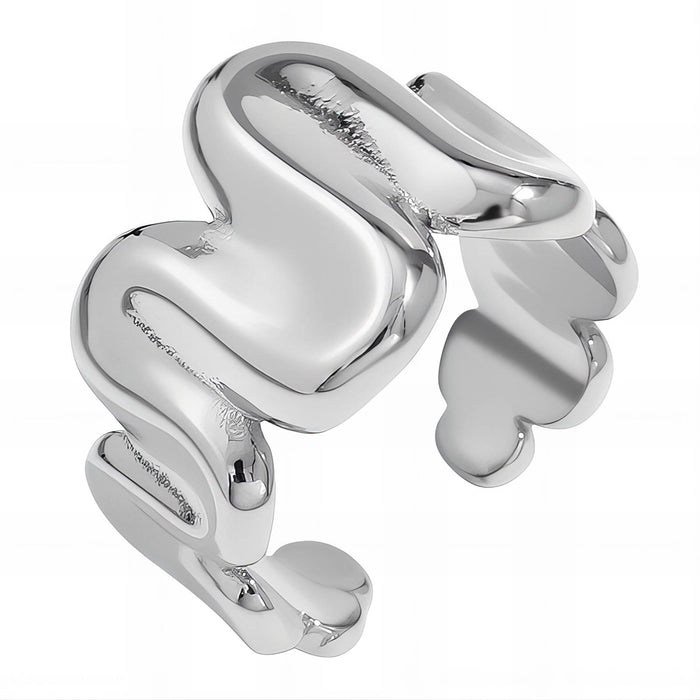 Amelia 316L Stainless Steel Adjustable Ring - Waterproof, Hypoallergenic and Tarnish Free | Forever Amalfi Steel Range