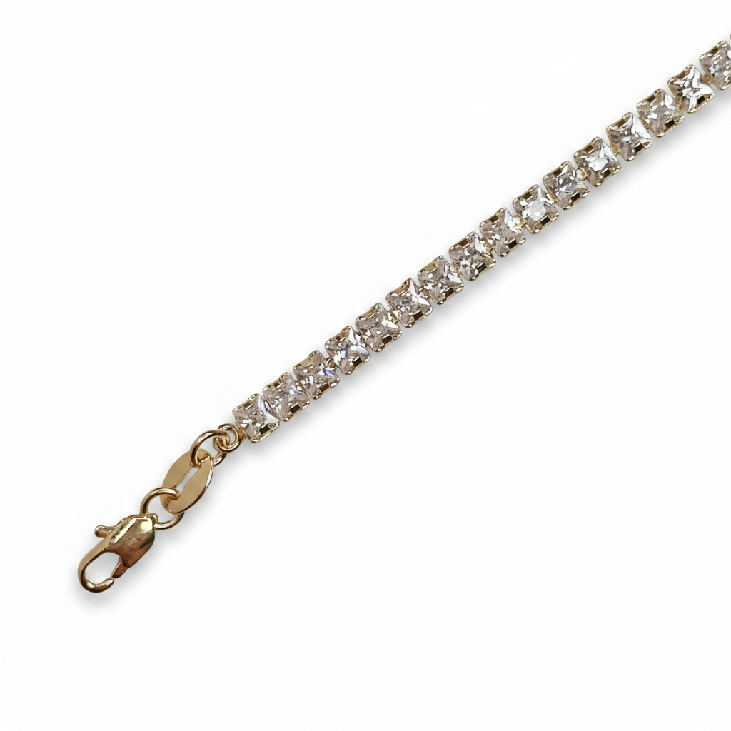 Capri CZ bracelet original lighting white background
