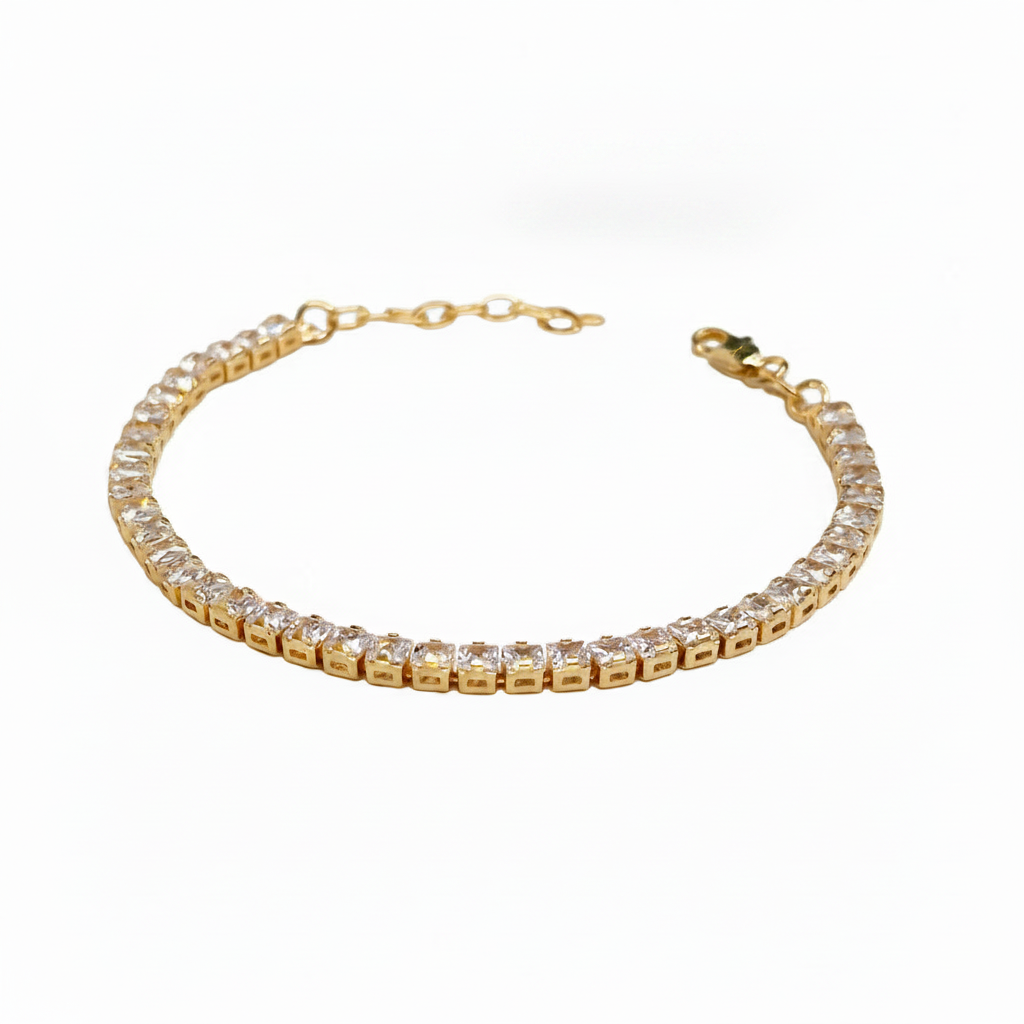 Capri CZ tennis bracelet enhanced lighting