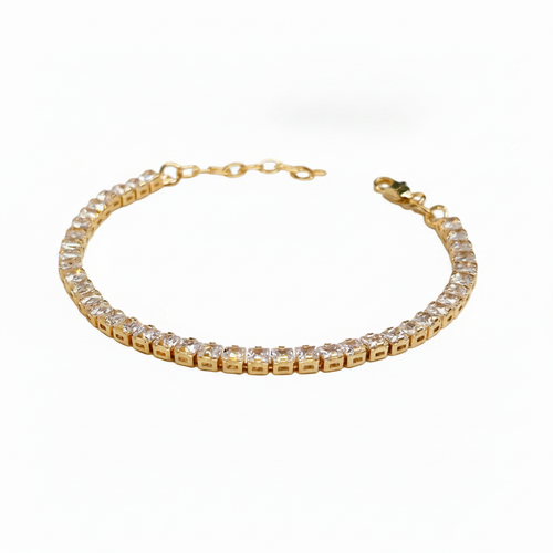 Capri CZ tennis bracelet enhanced lighting