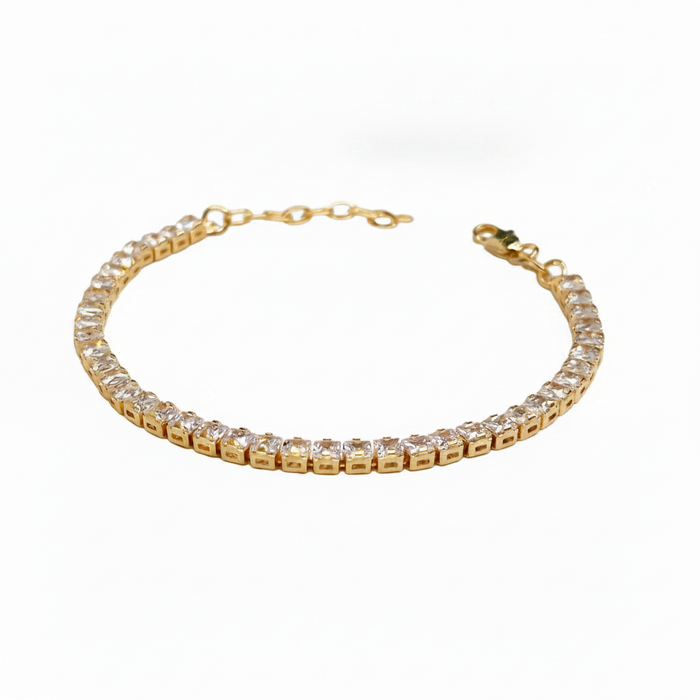 Capri CZ tennis bracelet enhanced lighting