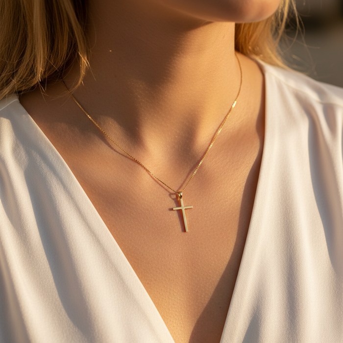 Croce 18K Gold-Filled Cross Pendant