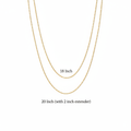 Fiora Figaro Chain white background with size labels