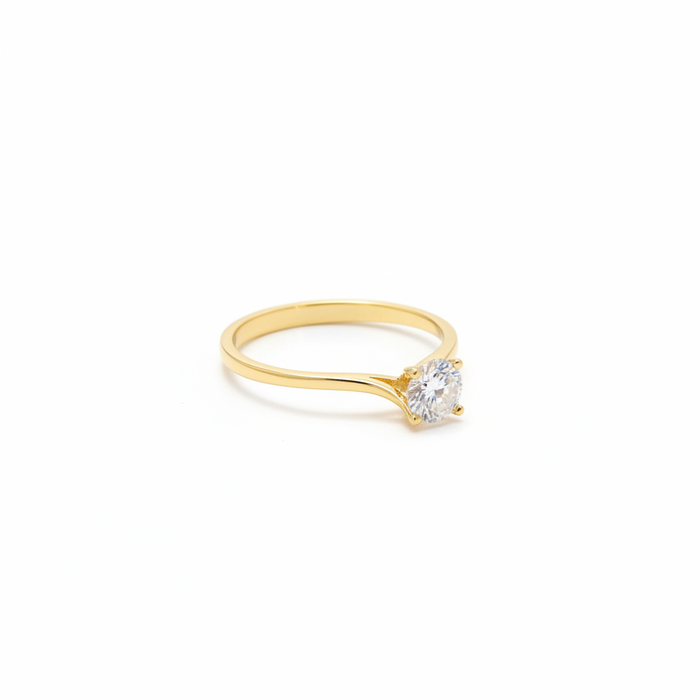 Sola 18K Gold-Filled Brilliant Cut CZ Solitaire Ring
