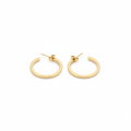 Vera 18K gold-filled C hoop earrings on white background — Amalfi Lane Australia