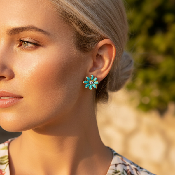 Laguna earrings model no glasses
