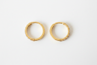 Nadia CZ hoop earrings same layout white background