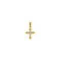 Oriana rhinestone cross charm white background