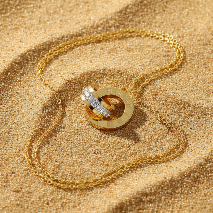 Prima Donna 18K Gold Plated Cubic Zirconia Pendant Necklace