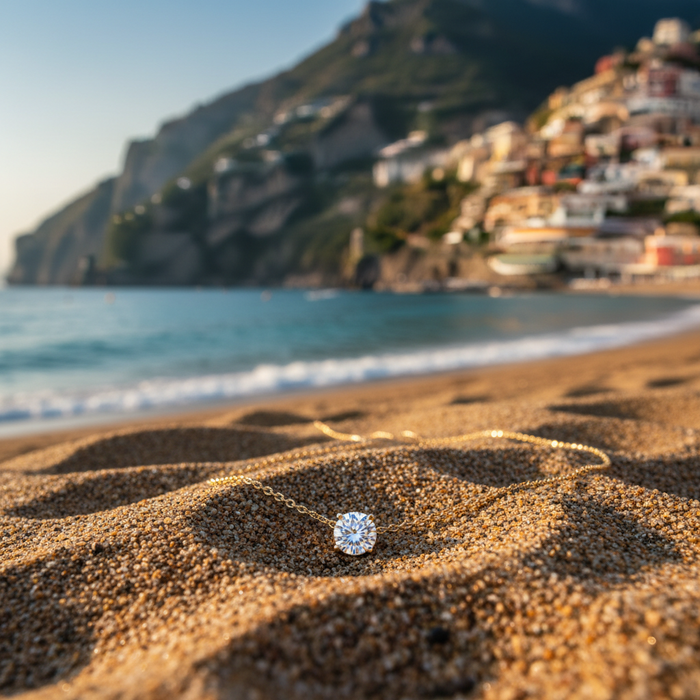 Prima Donna necklace Amalfi beach lifestyle