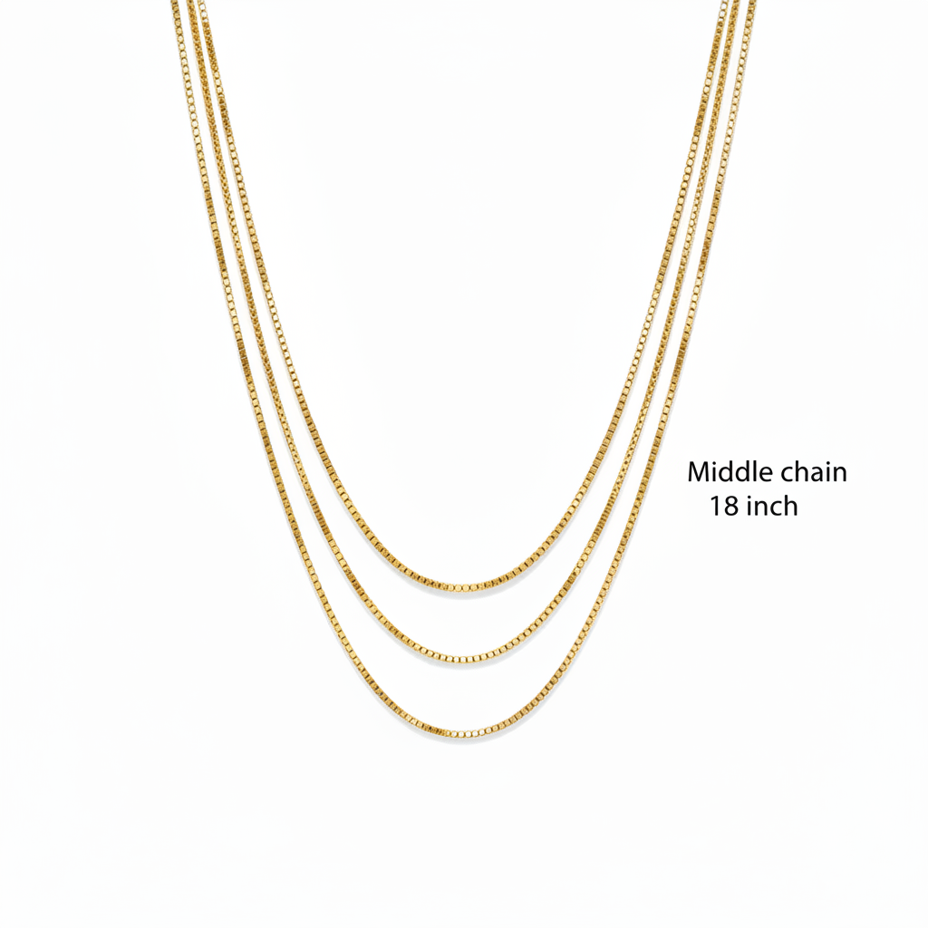 Ravella middle chain 18 inch label