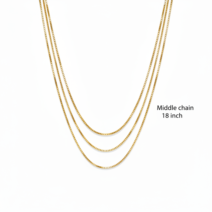 Ravella middle chain 18 inch label