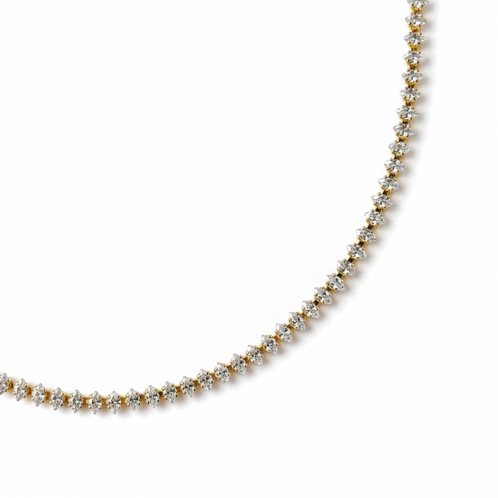 Stella Marquise Necklace White BG