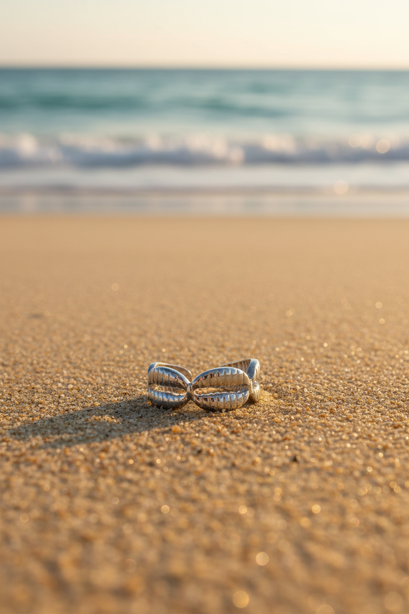Valeria 316L Stainless Steel Adjustable Ring - Lifestyle Shot | Amalfi Lane