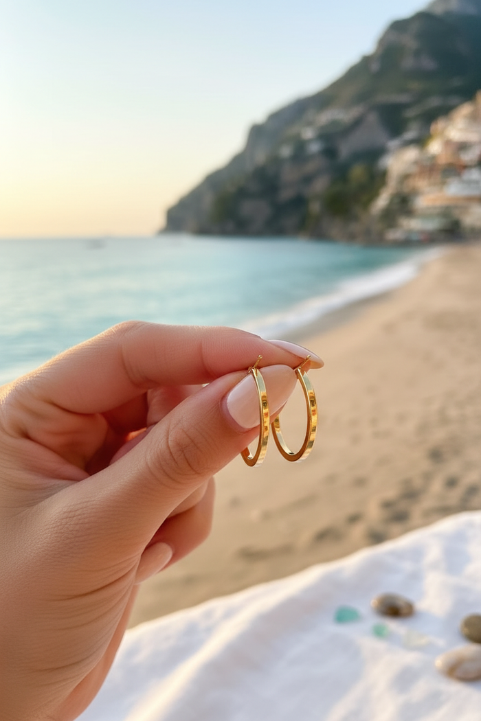 Vera 18K Gold-Filled C Hoop Earrings